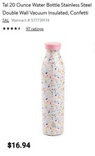 tal stainless steel water bottle 20 oz