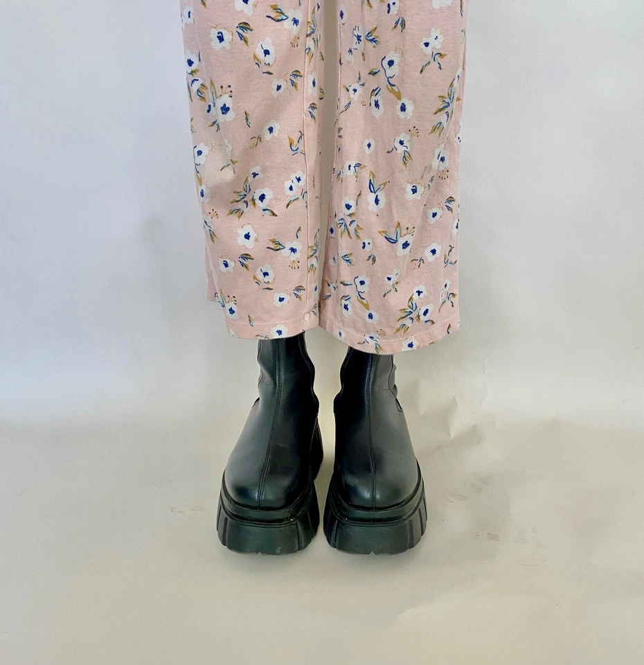 Botas de plataforma negras de media pantorrilla para mujer talla 9 Foto 3 de 4