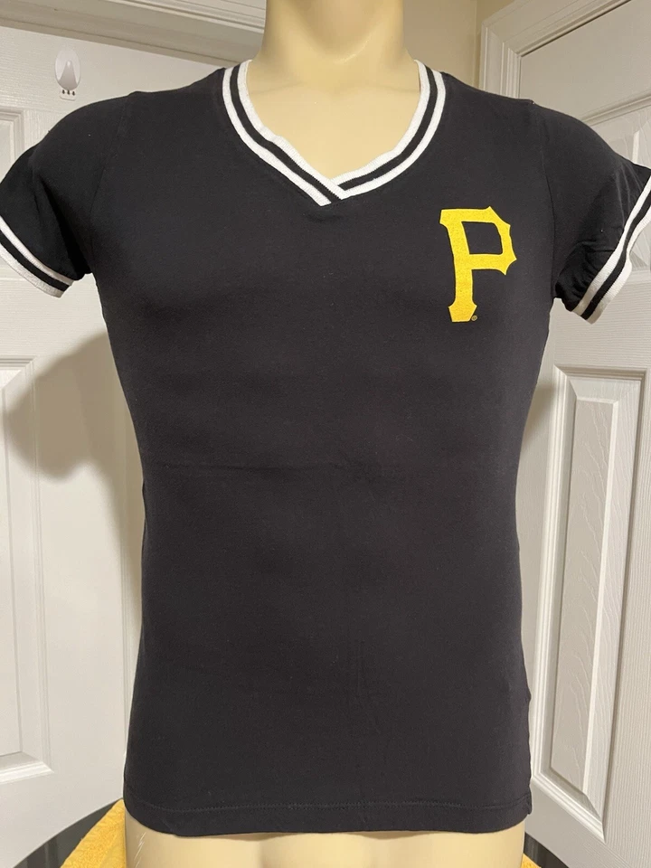 Camiseta deportiva grande de los Piratas de Pittsburgh Andrew McCutchen #22 Majestic para mujer Foto 2 de 4