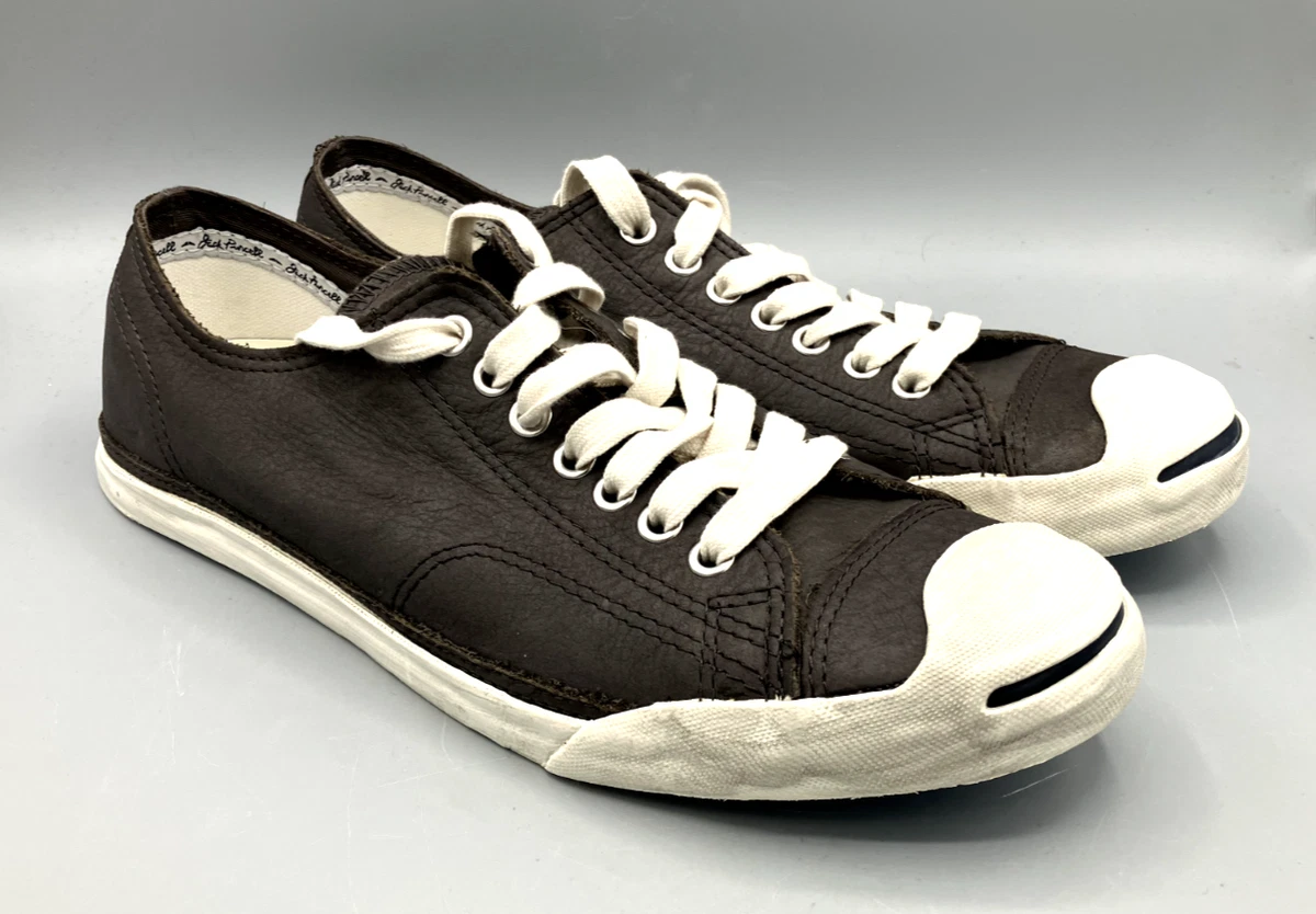 Converse Jack Purcell 125227C Gray Leather Sneaker US Mens Sz 8.5