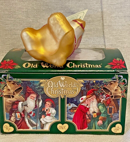 Old World Christmas Baby Girls 1st Christmas Teddy Bear Glass Ornament New - Picture 4 of 5