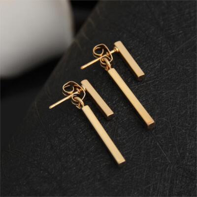 Stab Ohrstecker Bar Ohrring Ohrschmuck Filigran Boho Damen Schmuck Mode