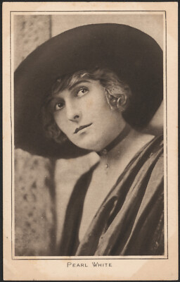 Pearl White Silent Serial Film Movie Star Fox Cinema British Unposted Postcard#3
