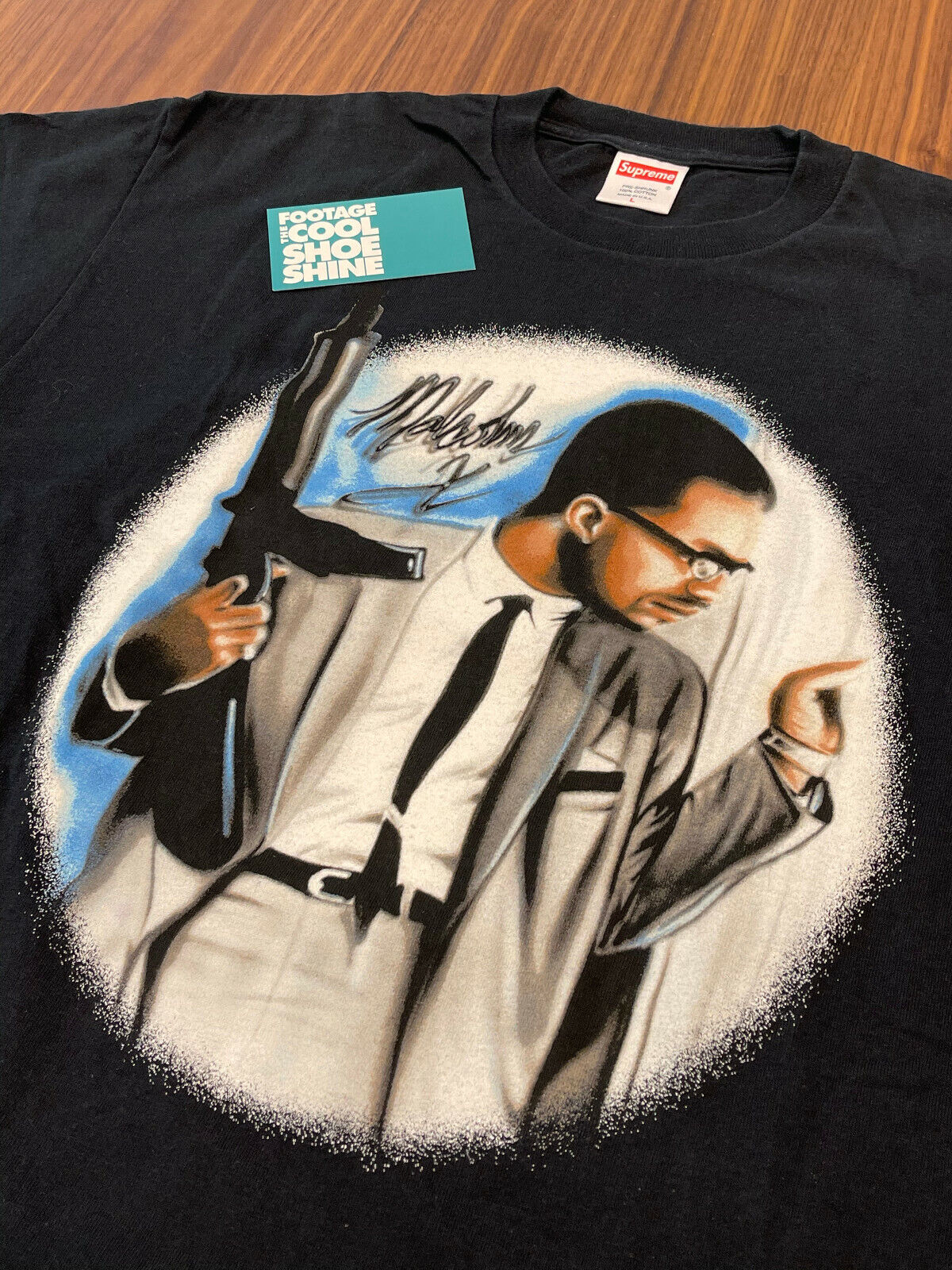 supreme Malcom X Tee Sサイズ　ブルー