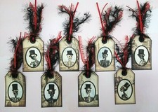 8 Halloween Skulls Handmade Gift Tags Scrapbooking Parties Crafts Junk Journals