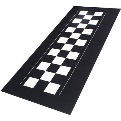 Motorradteppich Werkstatt Garagenmatte Checker Board Geschenkartikel 190 x 80 cm