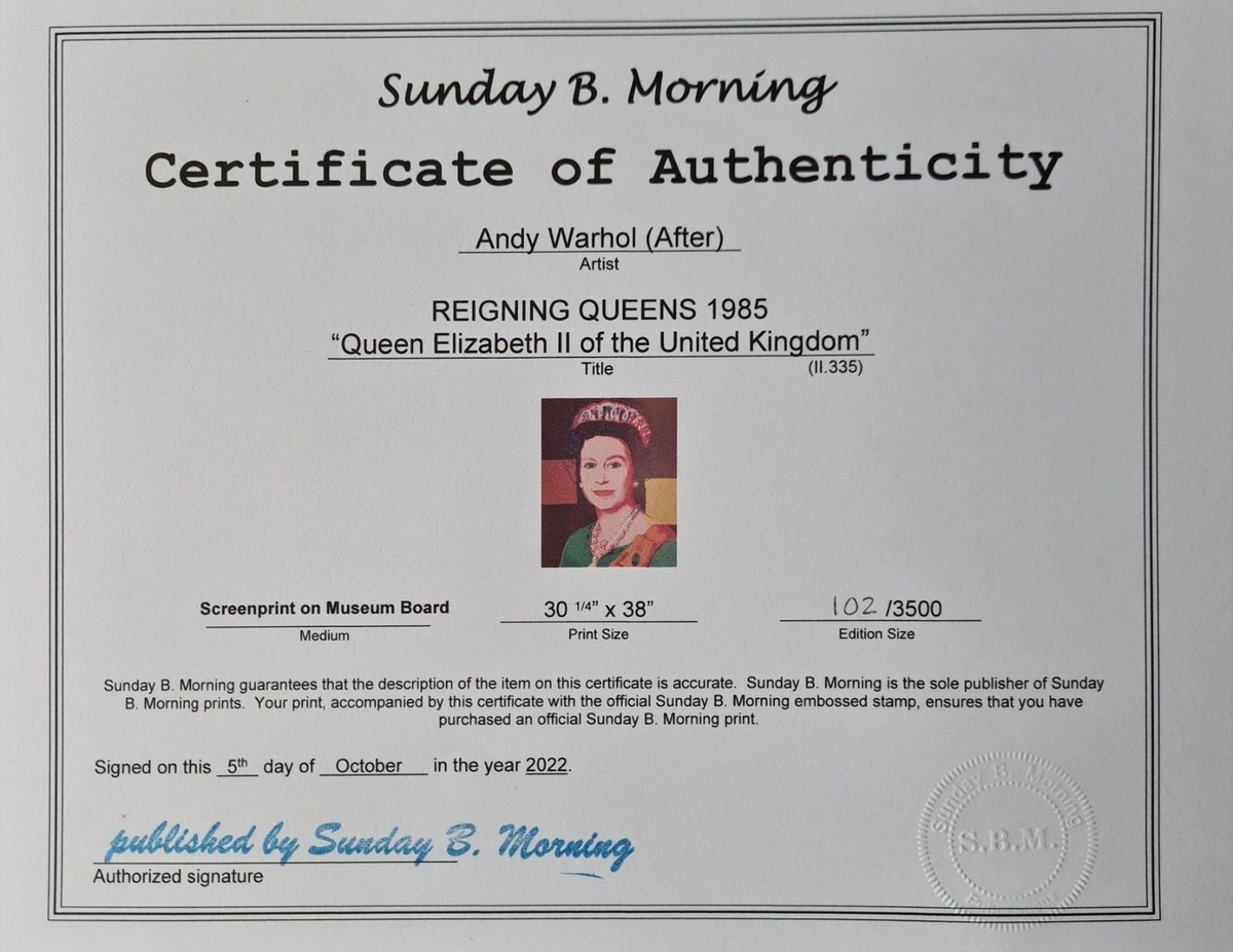 Queen Elizabeth II Reigning Queens 1985 UK Sunday B.Morning After