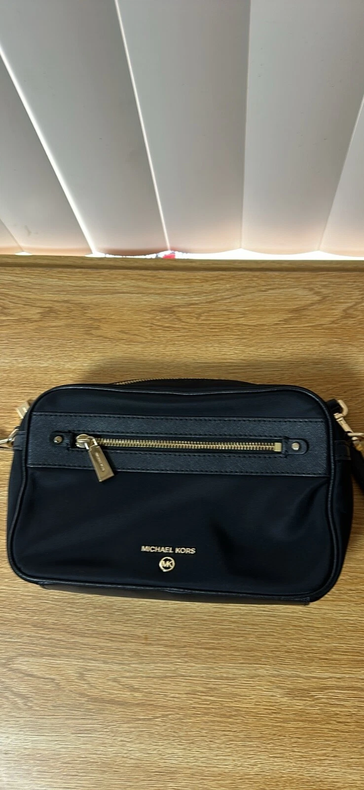 borsa michael kors usata nero oro borsa media nylon e pelle tracolla