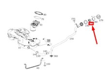 MB CLA C117 FUEL TANK FILLER NECK GUIDE FUNNEL A2464700129 ORIGINAL