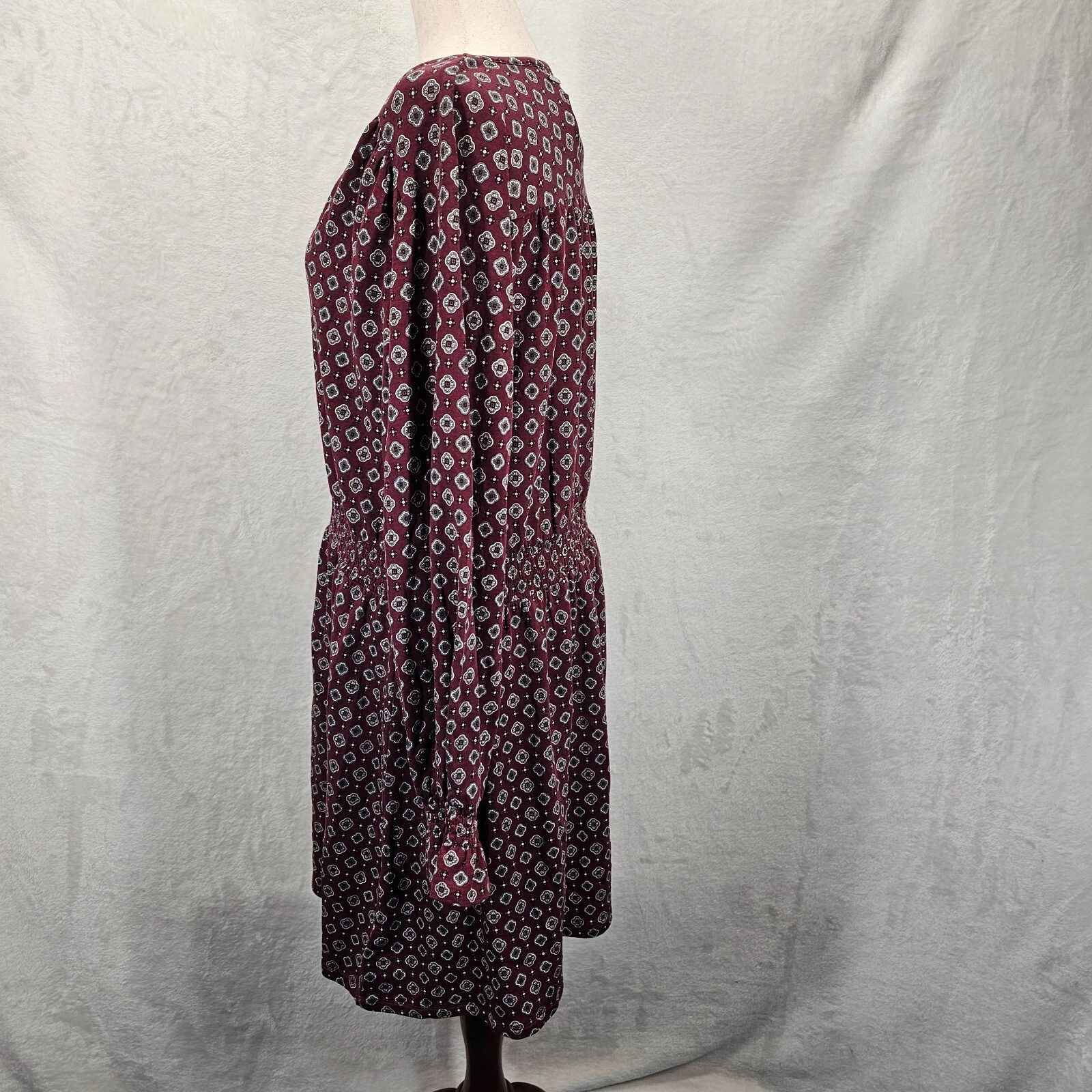 Abito estivo donna Michael Michael Kors Merlot vita liscia marrone grande nuovo con etichette