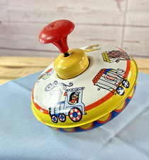 OHIO ART Vintage Spinning Top Circus Animals Model  304A185 Toy Yellow Blue Red