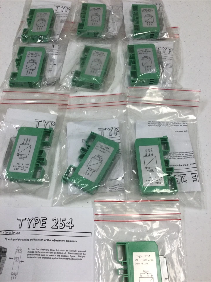 NEW, (LOT OF 10) WIKA TYPE 254, PT100 TEMPERATURE TRANSMITTER RAIL MOUNT - Image 3 of 4