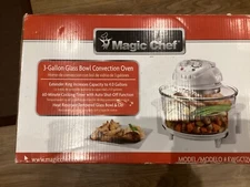 Magic Chef 3 Gallon EWGC12W3 1300 Watt Glass Bowl Convection Oven Open Box