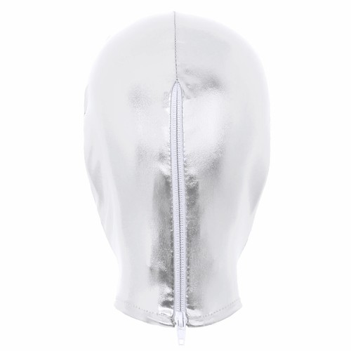 Adults Latex Shiny Open Eye Mouth Full Face Mask Hood Headgear Role Play Costume - Picture 34 of 159