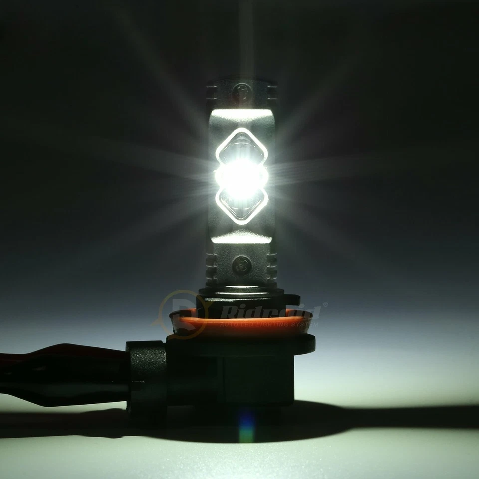 RIDROID Luz LED H11 H11LL Conducción Bombilla Antiniebla Lámpara 6000K Blanco Repuesto Foto 2 de 4