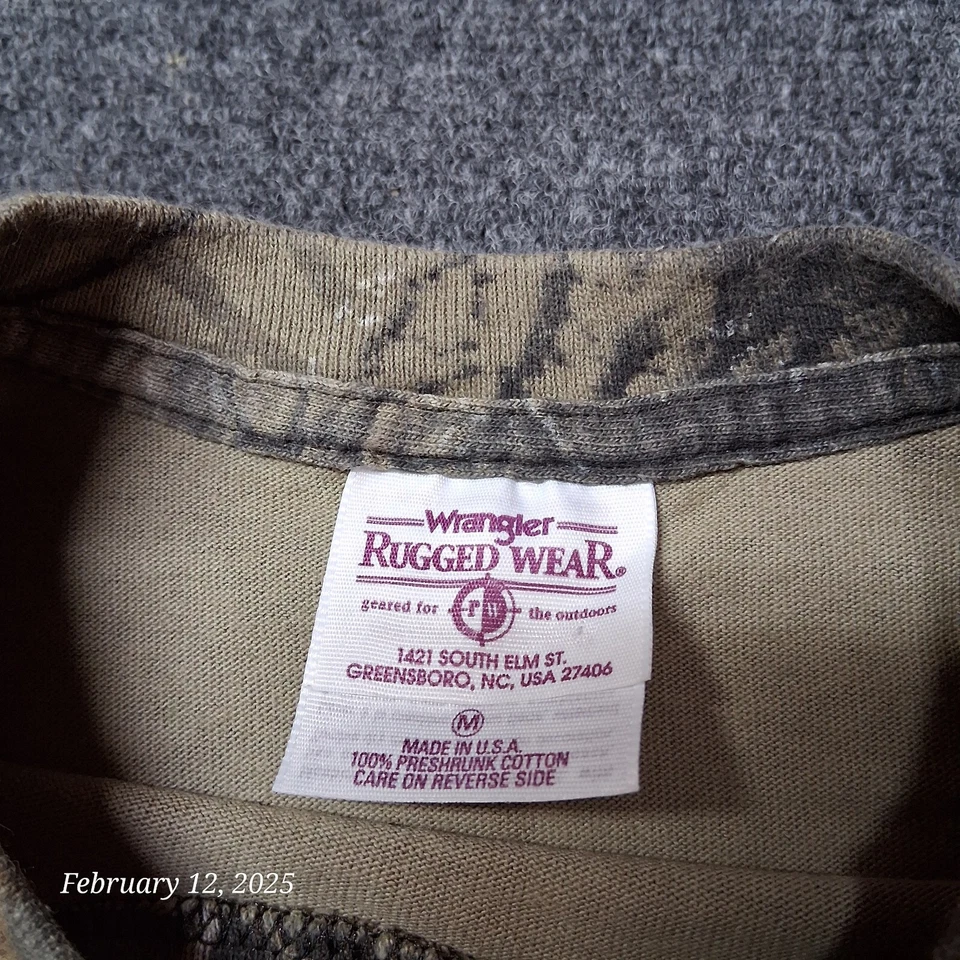 Vintage Wrangler Realtree Hardwoods Camouflage Shirt Youth Teen Medium - Image 3 of 4