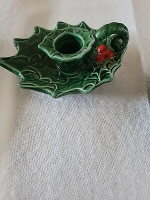 Vintage LEFTON Ceramic Candlestick Holders.  Excellent Quality. 