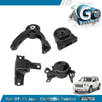 4× Engine Motor Mount Set For 07-16 Dodge Caliber Jeep Compass Patriot 2.0L 2.4L