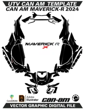 CAN AM MAVERICK R 2024 template Vector Format Ai Cdr EPS PDF U31