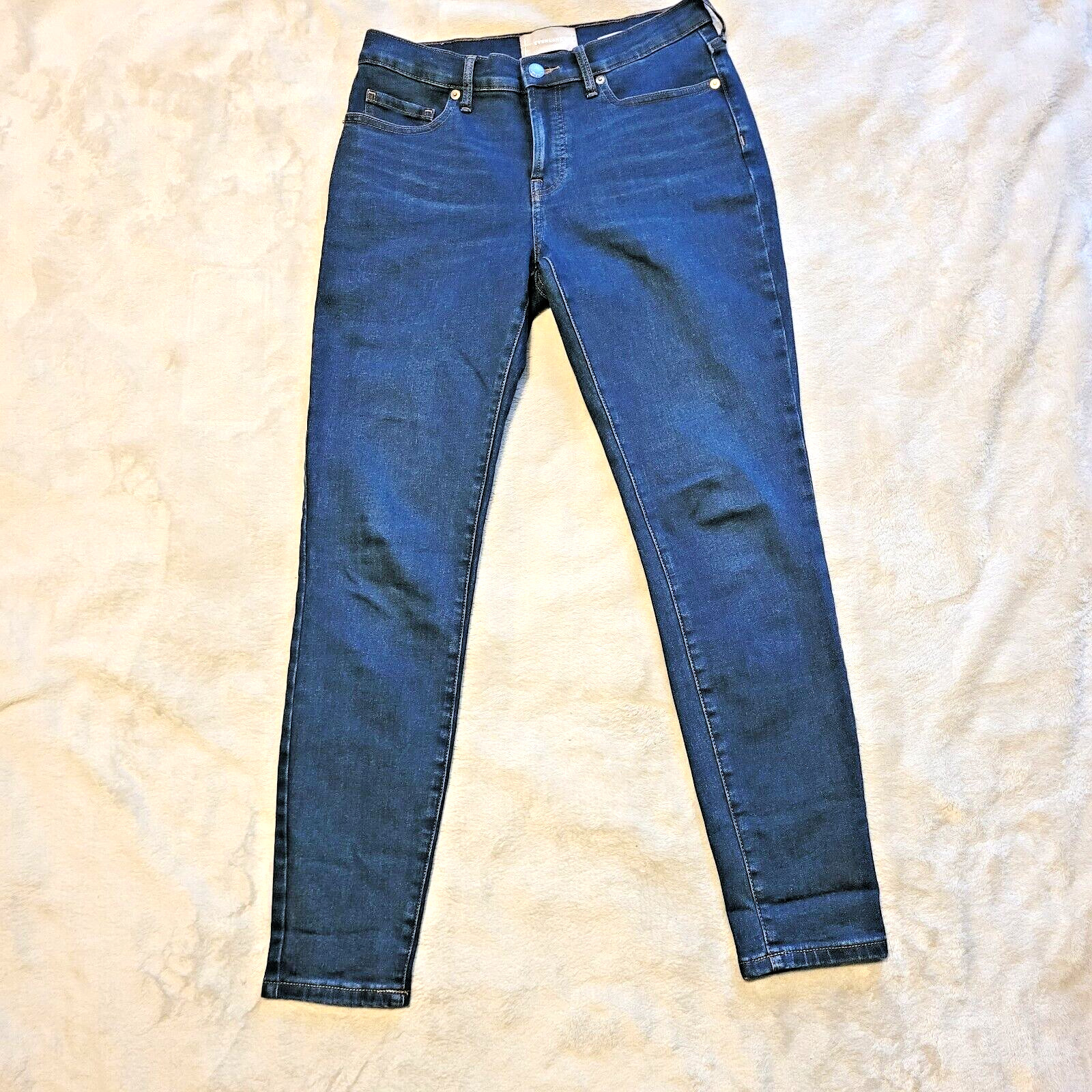 Everlane Jeans Womens Size 28 Skinny Mid Rise Stretch Cotton Blend Blue Denim