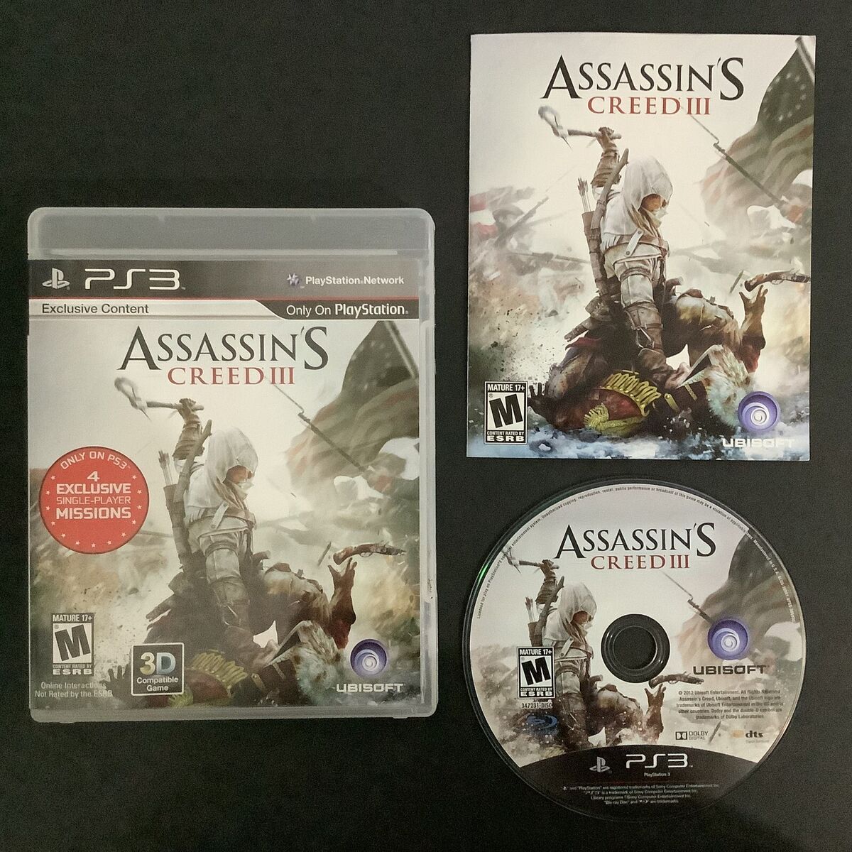 Assassin's Creed III Sony Playstation 3 PS3 Complete