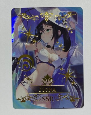 MONA GENSHIN IMPACT SSR Custom Art Goddess Story Anime Card