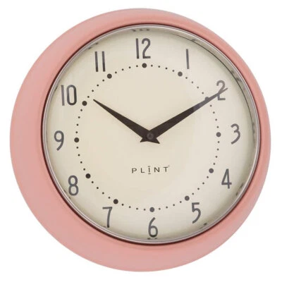 Nostalgische Metall Wanduhr Rose Weiß 23cm Vintage Küchenuhr Bürouhr Retro Look - Bild 1 von 4