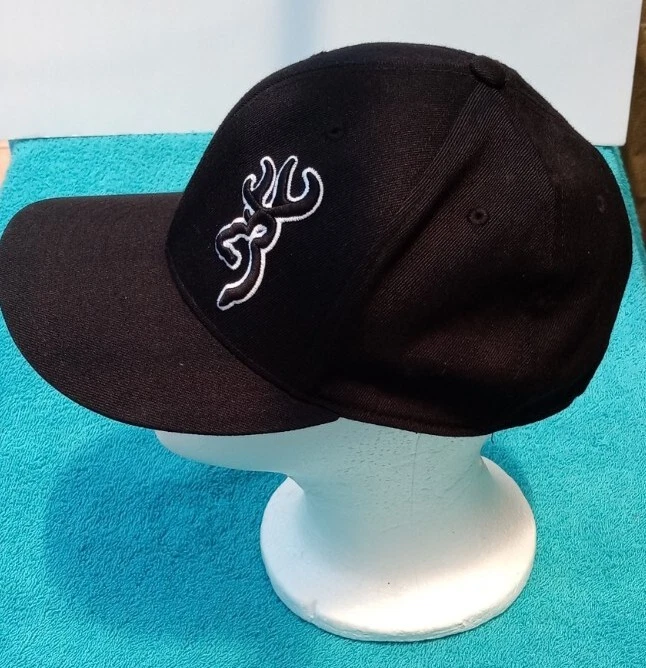 Browning Deer Hunter Camo Logo Black 210 Fitted Hat Cap, 6 7/8  - 7 1/4 - Image 3 of 4