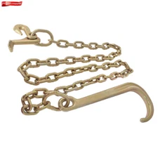 G70 5/16 x 6 FT 15" Axle J Hook Tow Rollback Wrecker Recovery Chain