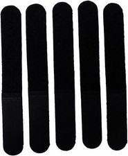 20 TIDYTIES RESUABLE HOOK & LOOP STRONG FABRIC CABLE TIES ORGANISER BLACK