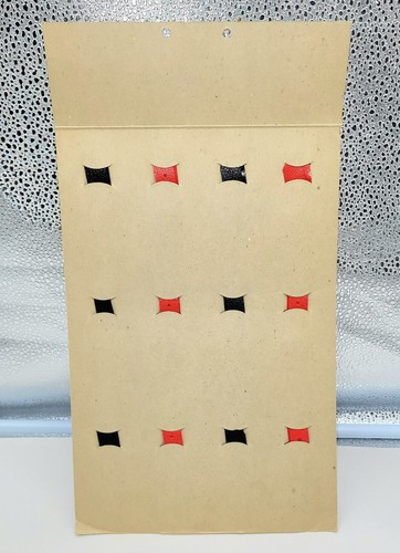 VINTAGE 12 BLECH KALENDER UHREN auf EINZELHANDELSKARTE JAPAN NEUHEIT 1960er NEW OLD STOCK - Bild 5 von 5