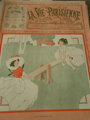 Balançoire l'escarpolette plaisirs de la campagne Couverture Cover 1910 - Zdjęcie 1 z 1