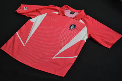 Nike Korea Trikot Vintage Jersey Camiseta Maglia Maillot T-Shirt 2002-2004 Rot L