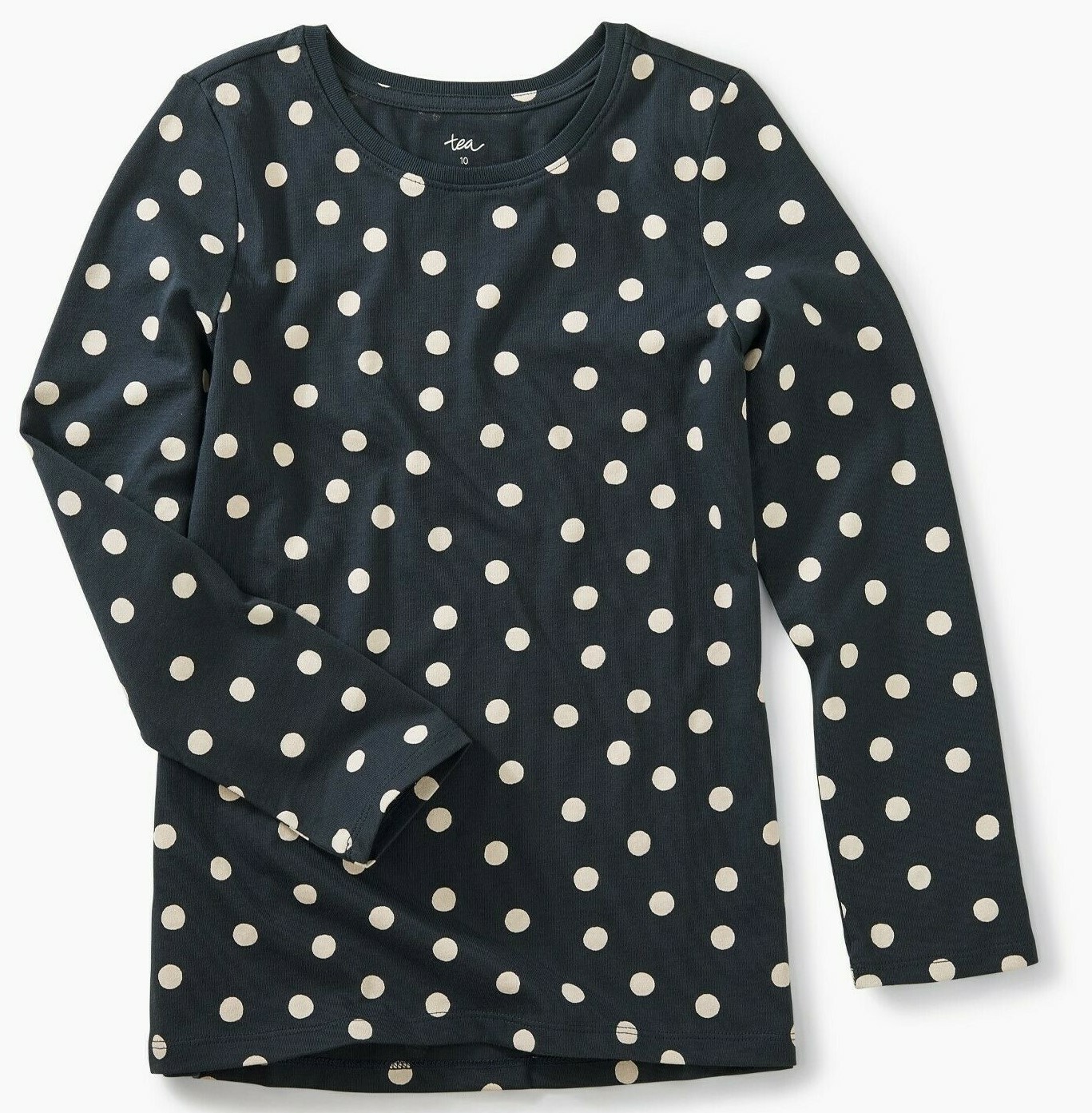 TEA COLLECTION Stamped Dot L/S Top - Indigo - NWT Girls 16