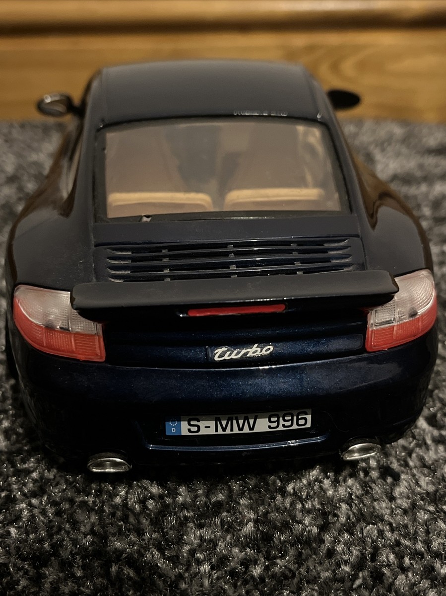 Used 1999 1:18 Burago Porsche 911 Turbo 996 Blue Very Rare Diecast