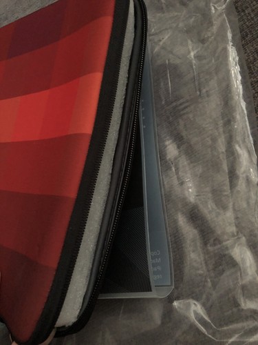 Trendo Red,Orange,Black Neoprene Padded Sleeve Fits Tablets 9x7 Inches Inc Ipad2 - Picture 4 of 5