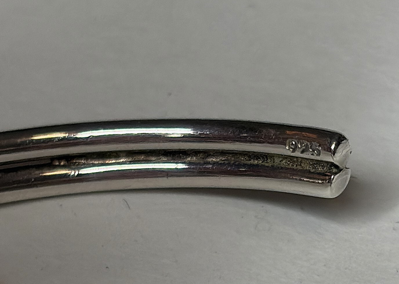 Vintage Solid Sterling Silver 925 Cuff Bracelet 6… - image 6