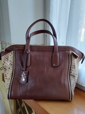FURLA AMAZONE IN CUOIO/PITONE perfetta | eBay