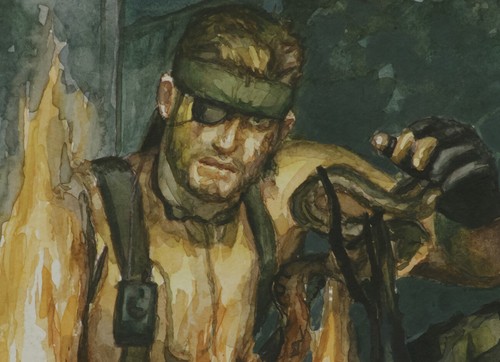 Snake Eater PRINT from original watercolor painting, Metal Gear Solid 3 - 第 4/4 張圖片