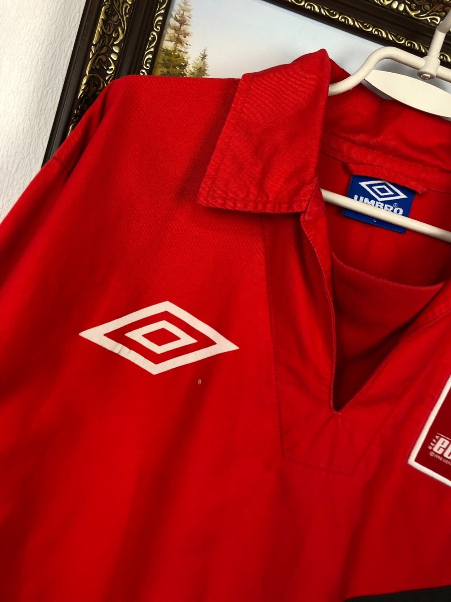 Vintage 90's Umbro Coca-Cola Euro England Football Track Top