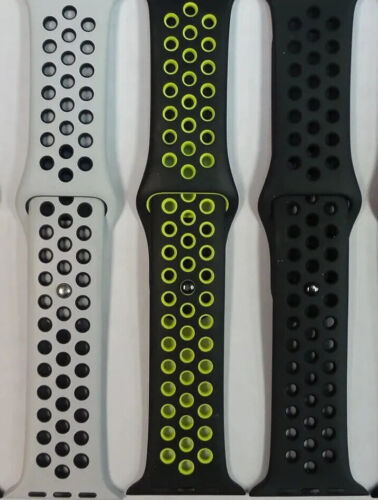 Genuine Apple Watch Nike Sport Band Strap 49mm 45mm 44mm 41mm 40mm ALL COLOURS - Picture 1 of 5