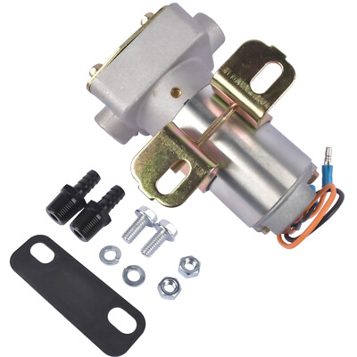 12 V Electric Fuel Pump 140 GPH 14 PSI 3/8'' NPT Inlet & Outlets Chrome Finish