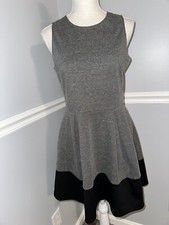 Merona Dress Womens Size S Fit and Flare Stretch Round Neck Zip Closure Pleated