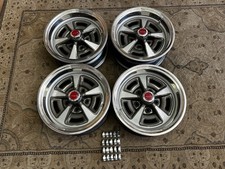 PONTIAC (4) 70s 15x6 RALLY ll RESTORED WHEELS 5on5 CATALINA BONNEVILLE KE