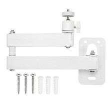Foldable Projector Wall Mount, Arm Length 20 15cm for 1/4" Screw, White