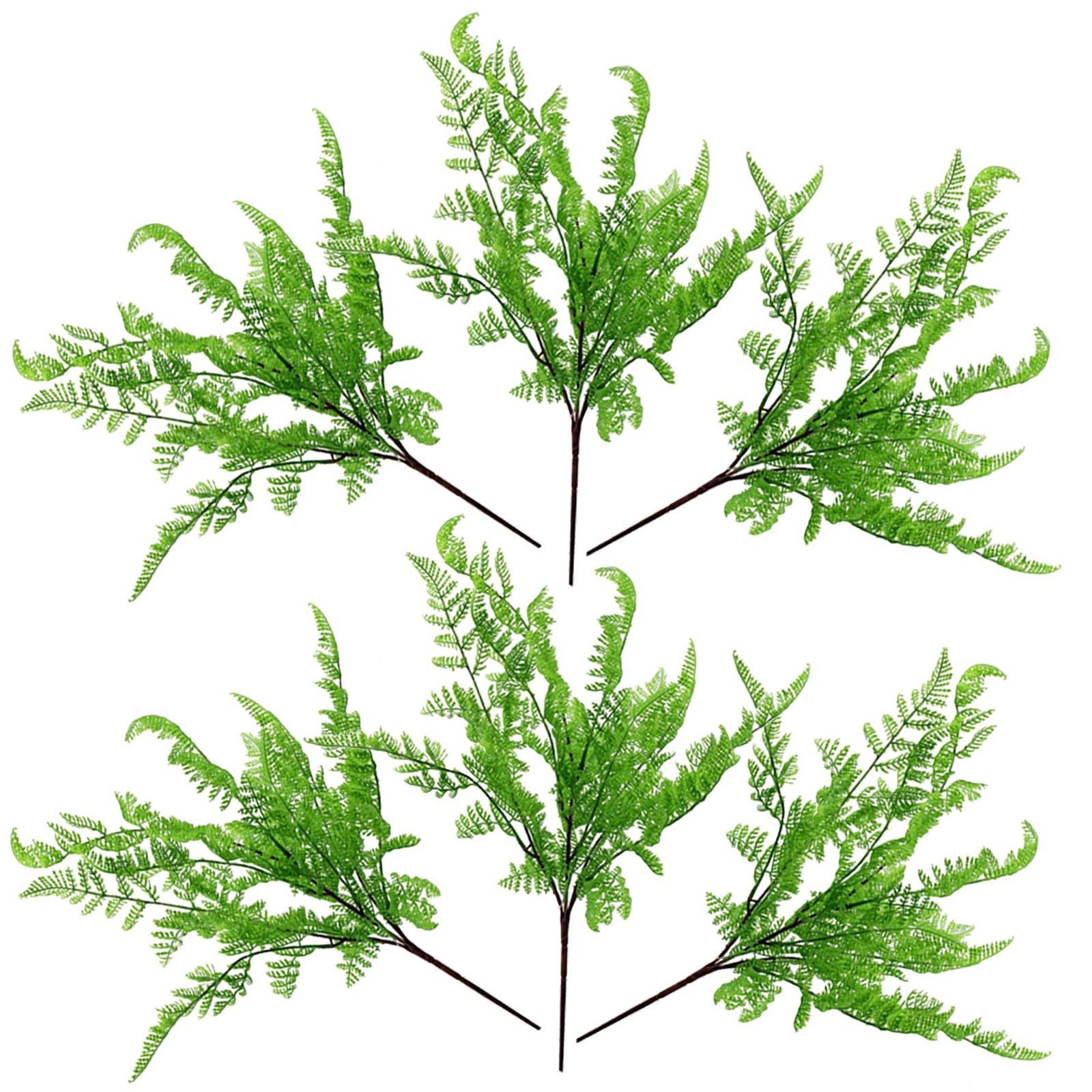 Leaf Southern Wood Fern Bush - 50cm - Dark Green - Artificial Plant - Pack of 6 - Image 2