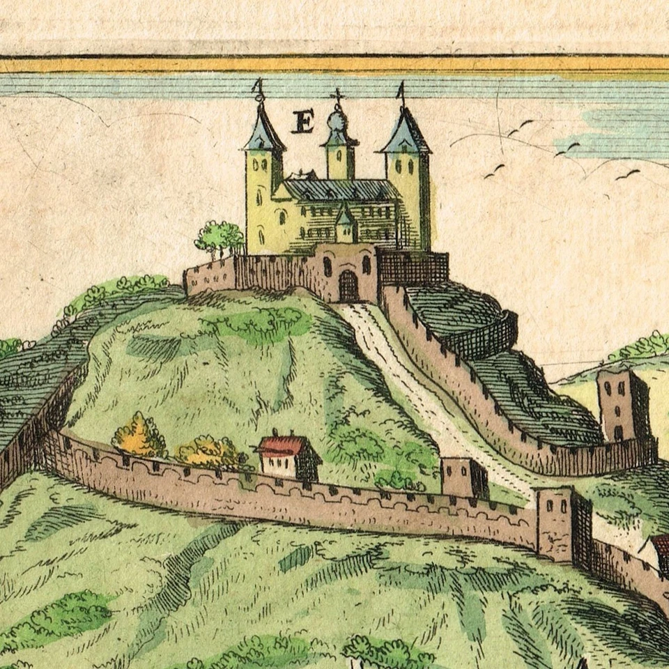 Bratislava 1692 Pressburg Poszony ORIGINAL PRINT Slovakia Slovensko Hungary Pres - Image 2 of 4