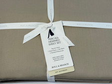 BOLL BRANCH Queen Percale Hemmed Sheet Set Oak
