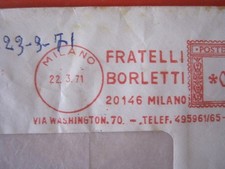 R02 METER STAMP EMA MECHANICA ITALY 1971 MILAN BORLETTI VIA WASHINGTON WATCHES