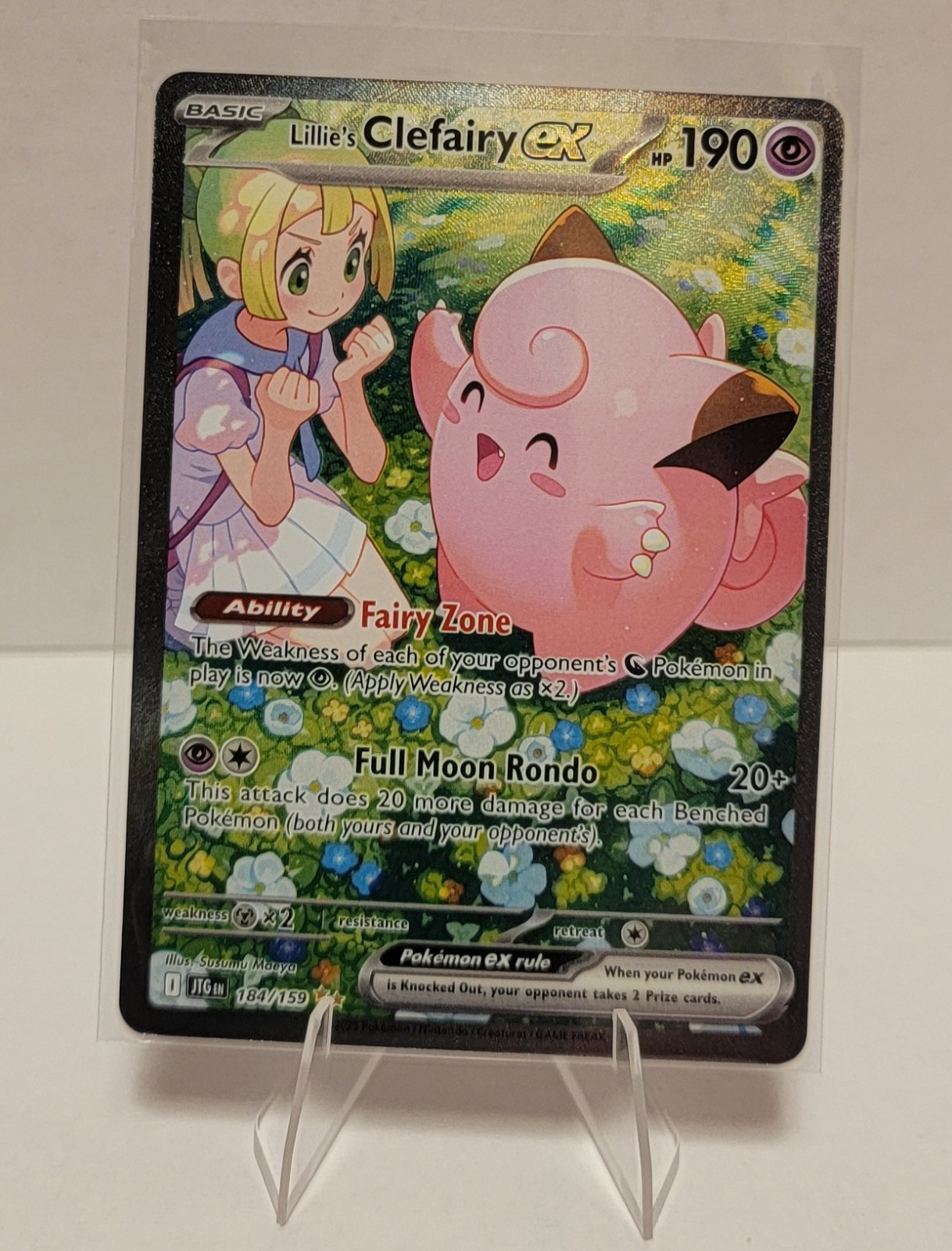 Pokemon 2025 Lillies Clefairy ex MINT 184/159 SIR Journey Together PACK FRESH